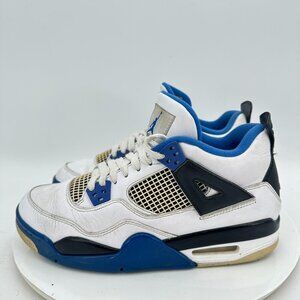 Nike Air Jordan 4 Motorsports Youth Size 7Y Women 8.5 408452-117 White Shoes